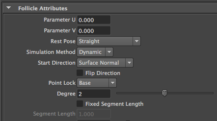 FollicleShape in the attribute editor